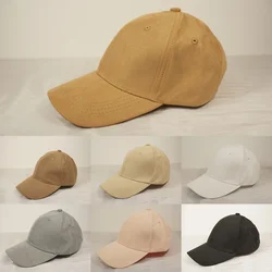 Fashion Suede Baseball Caps For Men Women Autumn Winter Solid Retro Snapback Hip Hop Hat Unisex Street Adjustable Sun Visor Caps