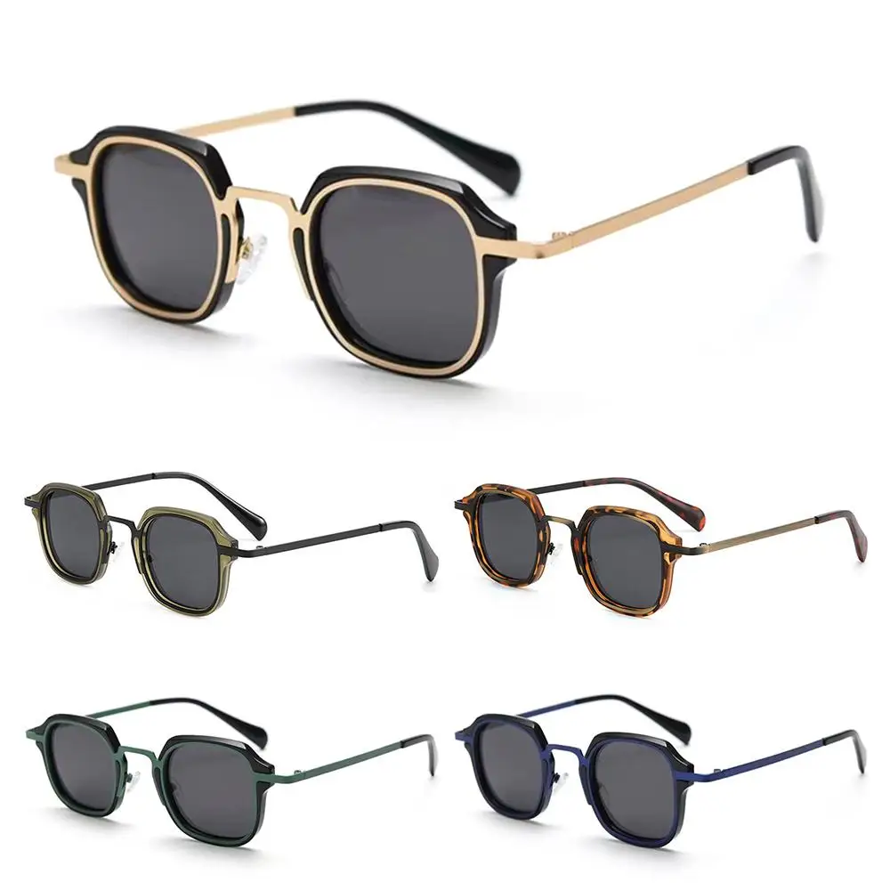 Vintage Hip-Hop Metal Sunglasses Cool UV Protection Polygonal Sun Glasses Street Shooting Eyewear for Women & Men