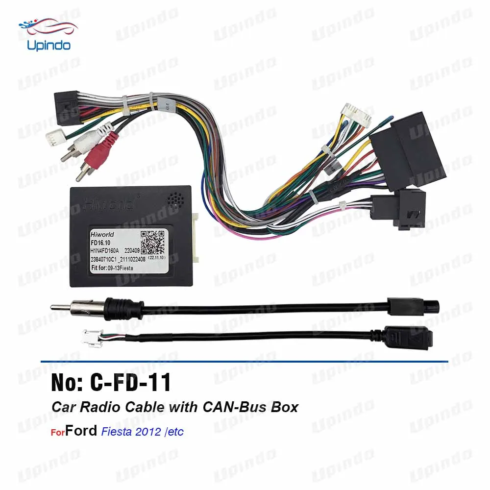 

Car Radio stereo CANBus Cable Android Head Unit Power Wiring Harness Socket Connector CAN Bus Decoder for Ford Fiesta 2012