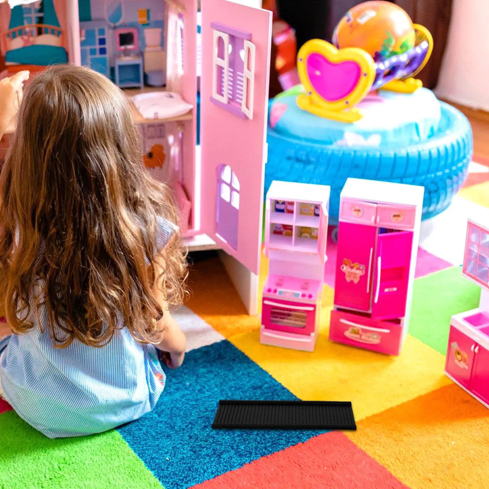 

Miniature Wall Paneling Plastic Interior Wainscoting for Dollhouse Bedroom Living Room Decor Kids Creative Play Home Simulation
