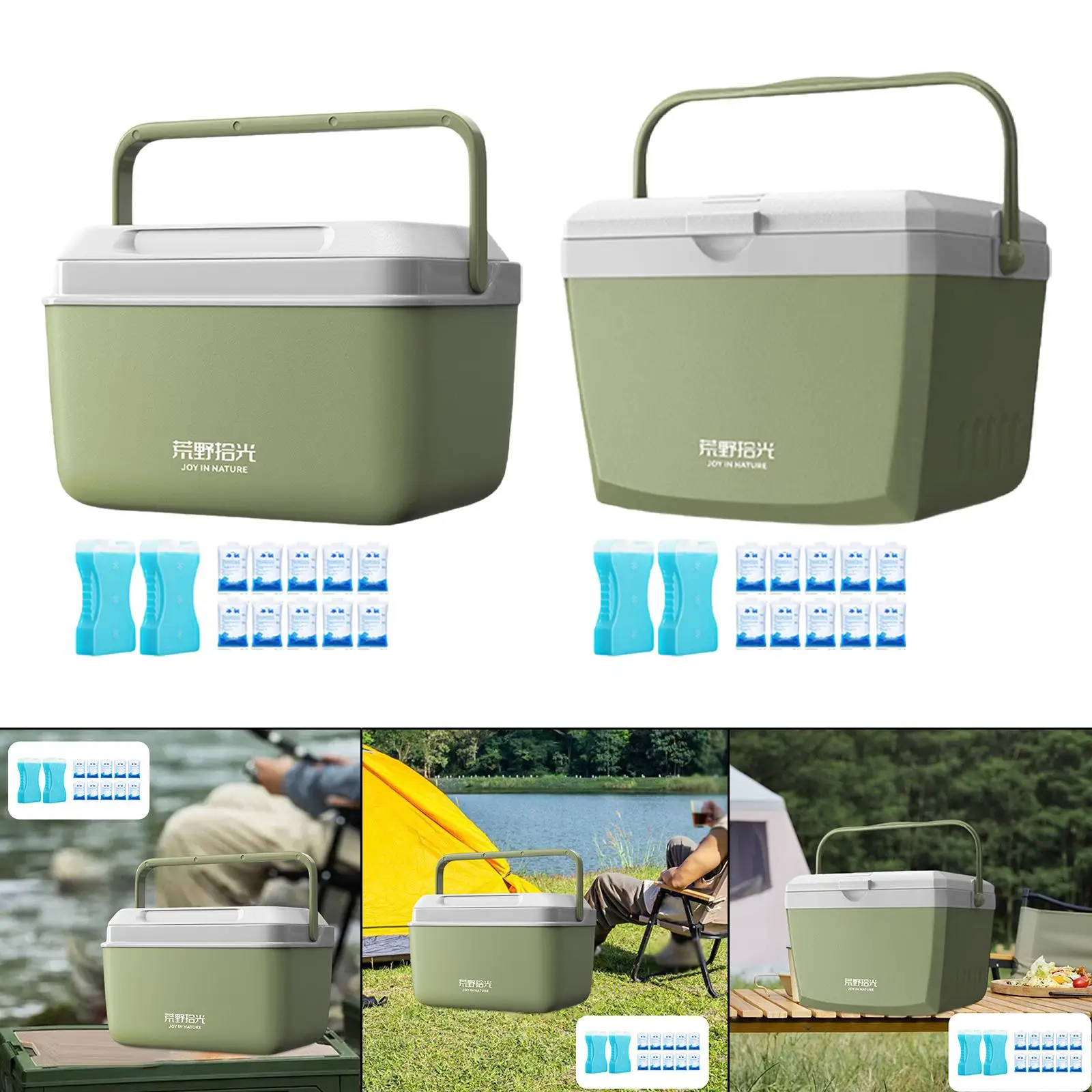مبرد ثلج معزول متعدد الاستخدامات وسهل الاستخدام مع صندوق تبريد احترافي للتخييم والسفر في الهواء الطلق وحفلات الصيد والتخييم