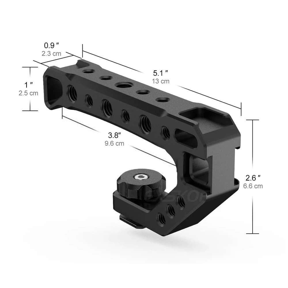 Aluminum Alloy Camera Top Handle with Cold Shoe 1/4