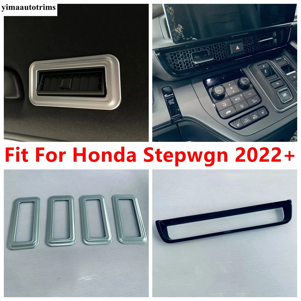 Central Control Middle AC Air Conditioning Vent / Roof Air Outlet Frame Cover Trim Accessories For Honda Stepwgn 2022 2023 2024