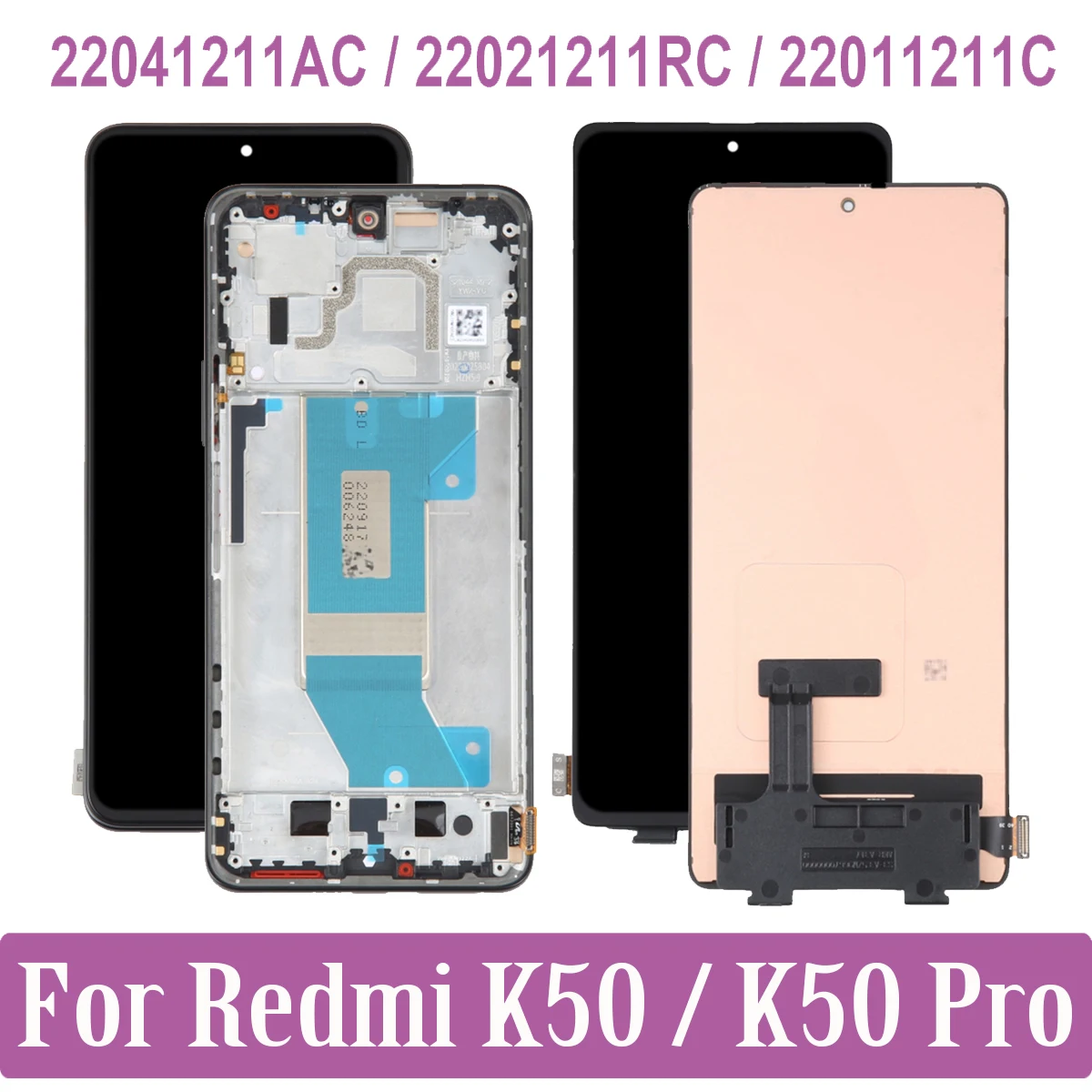 

OLED For Xiaomi Redmi K50 Pro K50Pro 22041211AC 22021211RC 22011211C LCD Display Touch Screen Digitizer Assembly