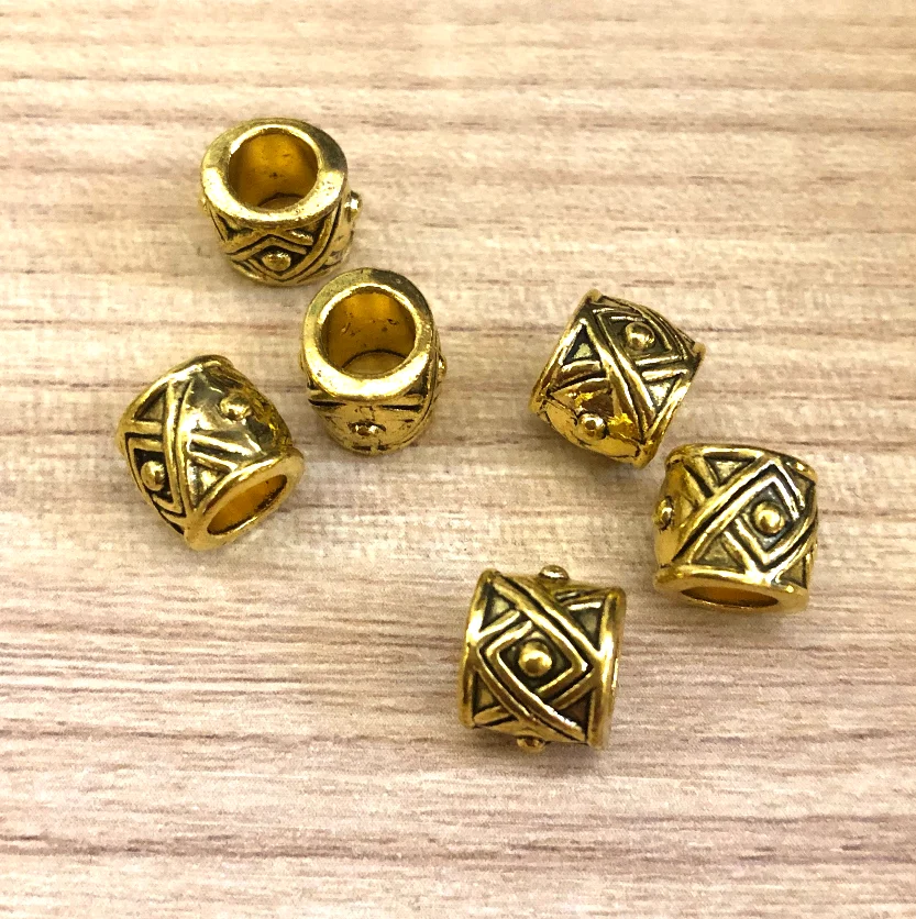 

10pcs 10mm, hole 5mm Zinc Alloy metal accessories spacer beads for handmade HWL2635