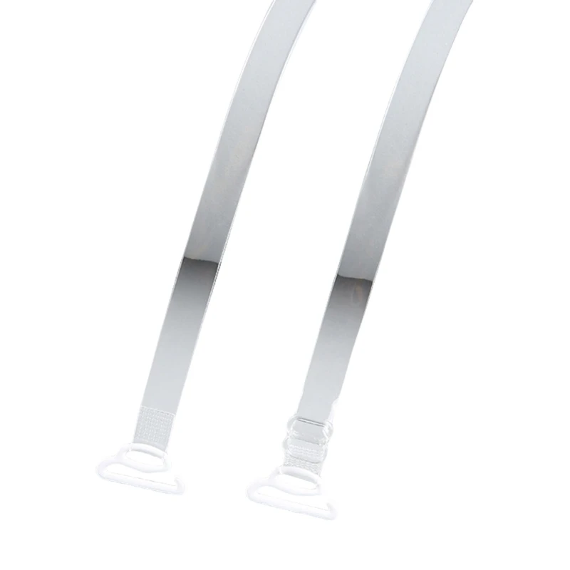 1 Pair Thin Transparent Bra Straps With Adjustable Clasps Removable Shoulder Straps For Strapless Top and Dresses