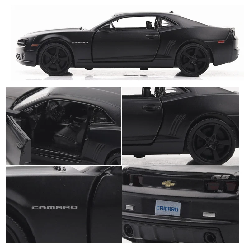 1/36 Chevrolet Camaro Alloy Diecast Car Model Toy 2 Doors Opened Pull Back Cars Birthday Gifts For Children Adult Collections