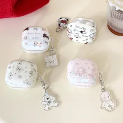 Cartoon Cute Ins Animal Cases For Galaxy Buds Pro 2 Wireless Bluetooth Earphone Cover For Galaxy Buds Live Fundas With Pendant
