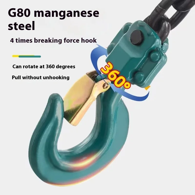 Kerekan engkol tangan, penegang tangan, kerekan engkol tangan pengangkat, kerekan traksi manual 0,75T/1T