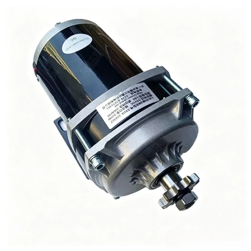 36V 48V DC Brushed Geared Motor 500W 750W High Torque Stable Drive Hardware Replacement Parts For Farm Feeding Cart Tricycle