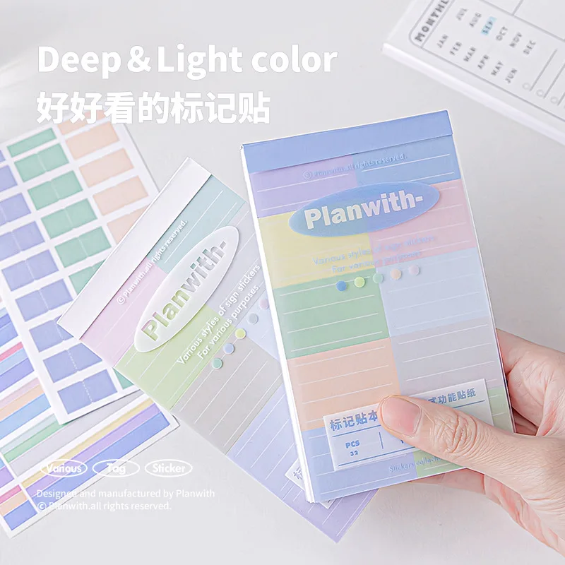 Multifunctional Learning Key Tag Stickers, Classified Index Tag Stickers Planner Stickers Kawaii  Korean Stationery Stickers