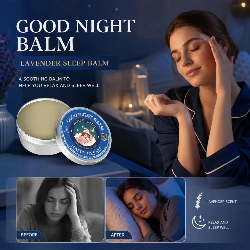 Lavender Massage Balm Sleep Cream Deep Moisturizing Calming Night Cream Long-Lasting Fragrance Cream for Business Trips & Travel