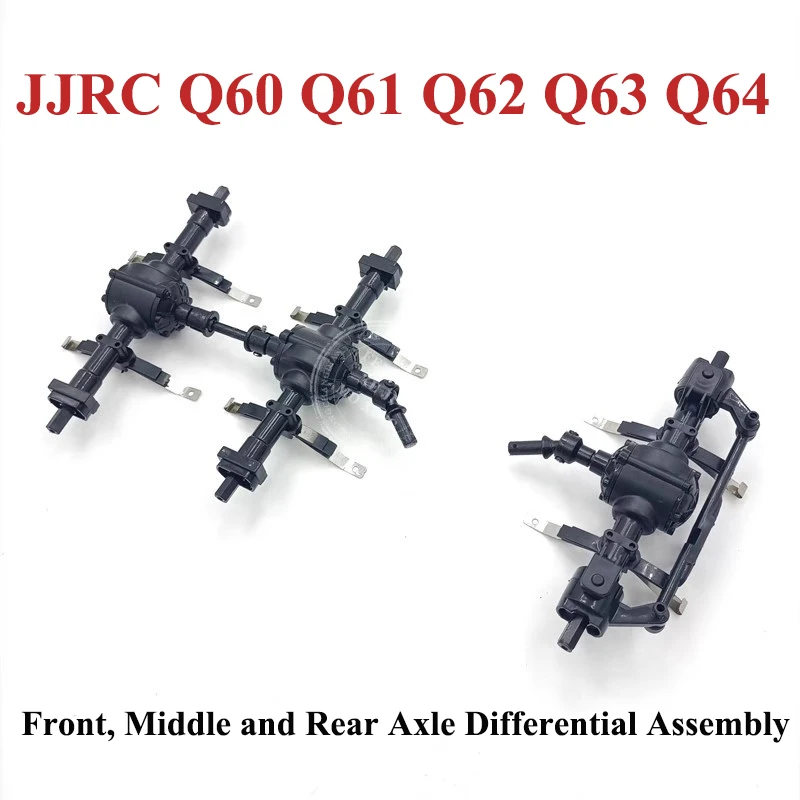 JJRC Q60 Q61 Q62 Q63 Q64 RC Car Parts Front and Rear Axle Assembly with Differential 4WD DIY Modification WPL General Purpose