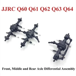 JJRC Q60 Q61 Q62 Q63 Q64 części do zdalnie sterowanego samochodu zespół przednia i tylna oś z mechanizmem różnicowym 4WD DIY modyfikacja WPL ogólnego przeznaczenia