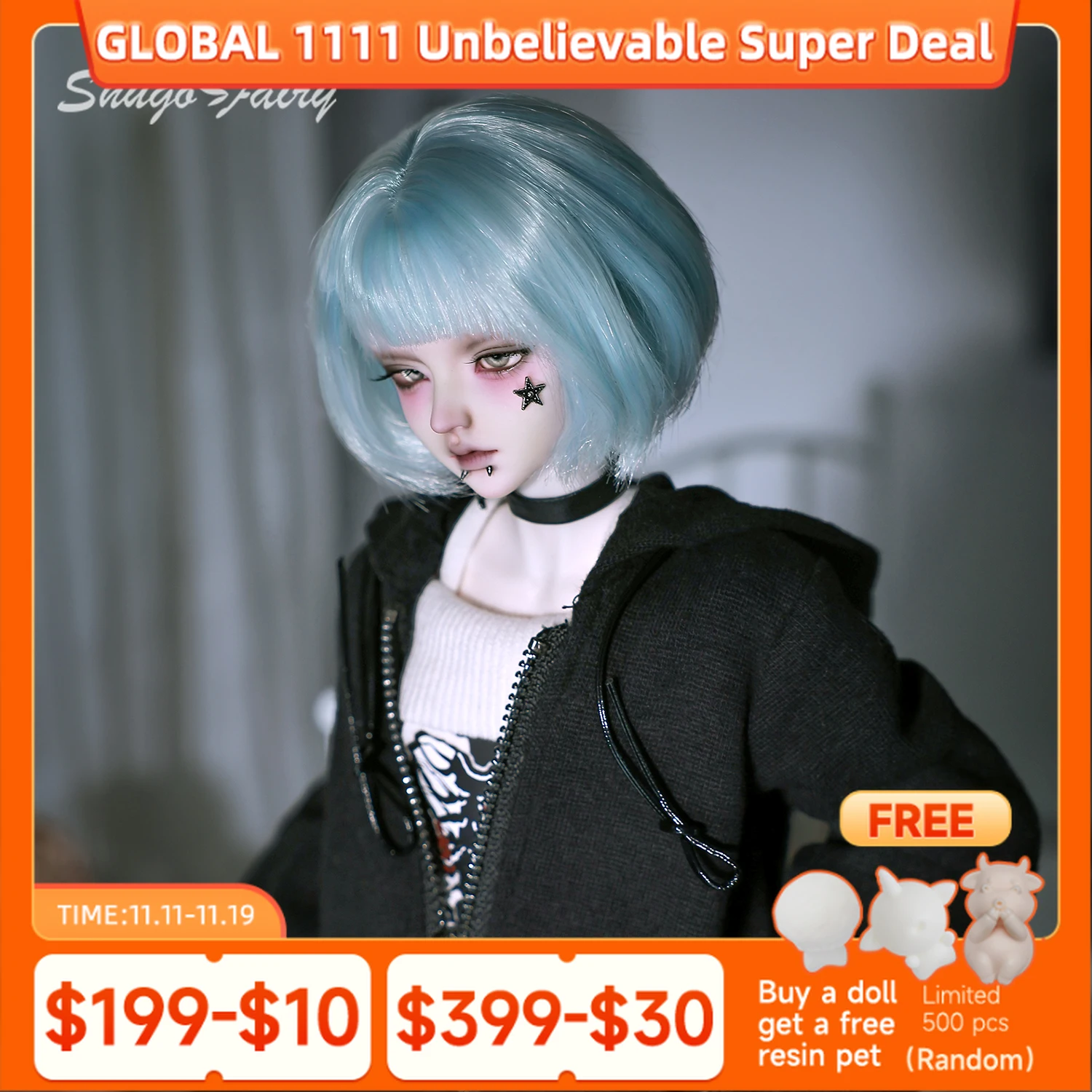 

Кукла Bjd 1/4 Carmen Bariy Future Robot Girlfriend в стиле панк, аниме Girl, совместные игрушки, полный комплект ShugaFairy