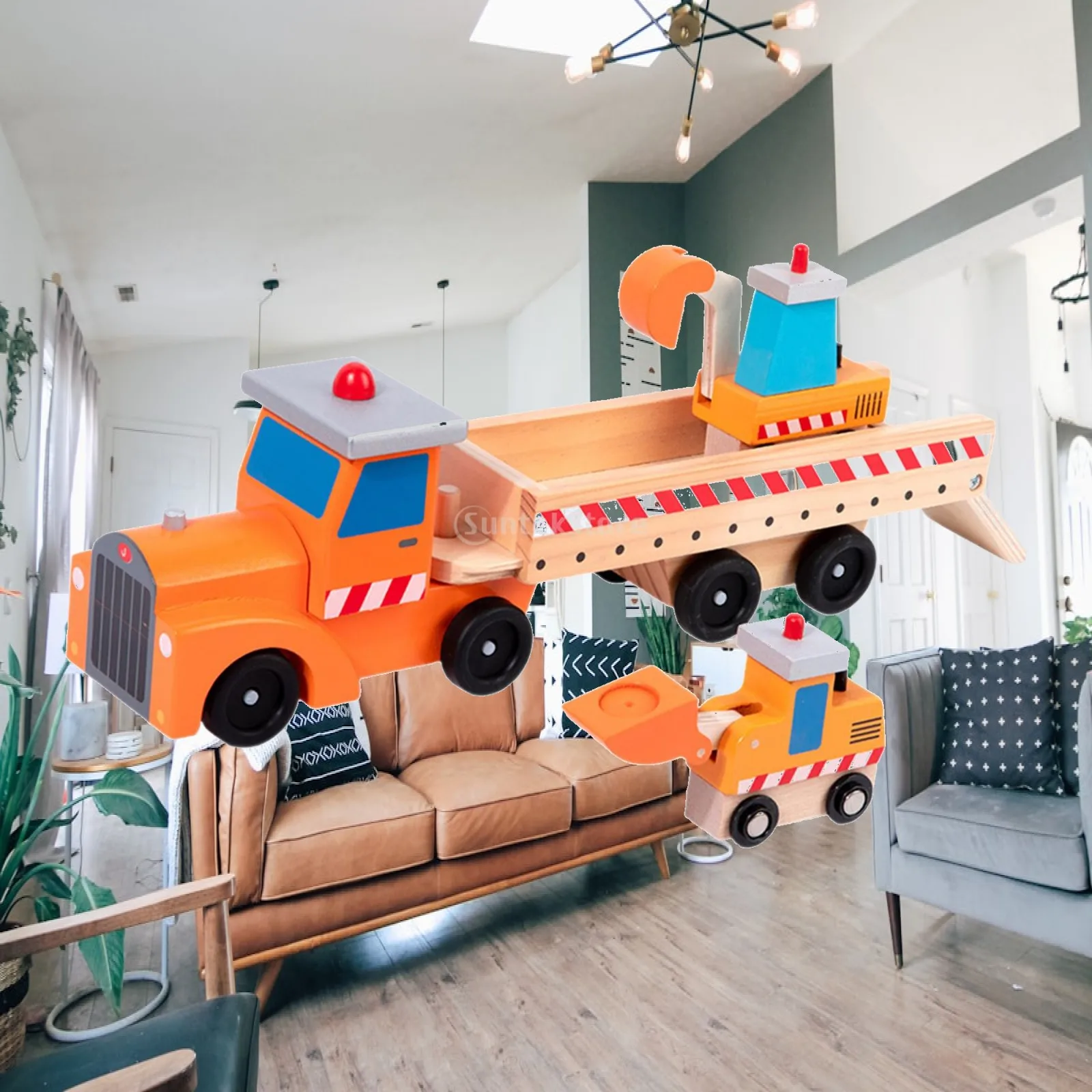 Wooden Car Transporter Toy Learning Toy Wooden Truck for Toddlers Kids Gift
