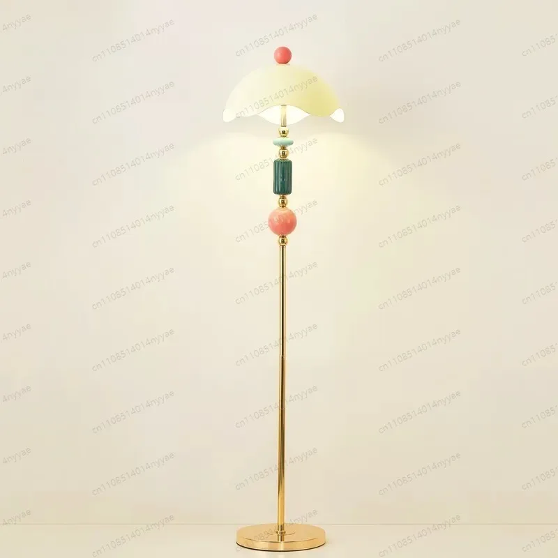 Floor Lamp French Eggshell Design Standing Light for Bedroom Living Room Luxury Ambient Lighting Modern Minimalist Home Decor