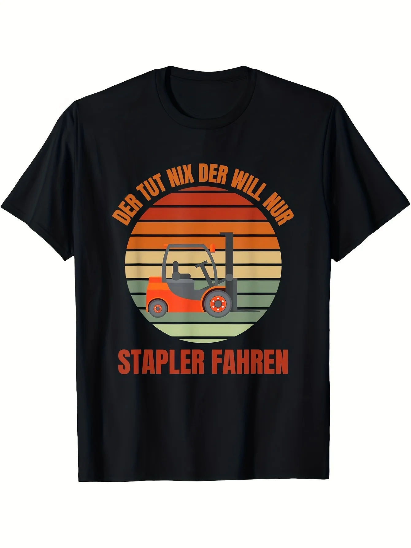 2026 Top PickLocalMen's Funny Forklift Operator T-Shirt Der Tut Nix Der Will German Proverb Shirt - Heavy Equipment Graphic, Ora