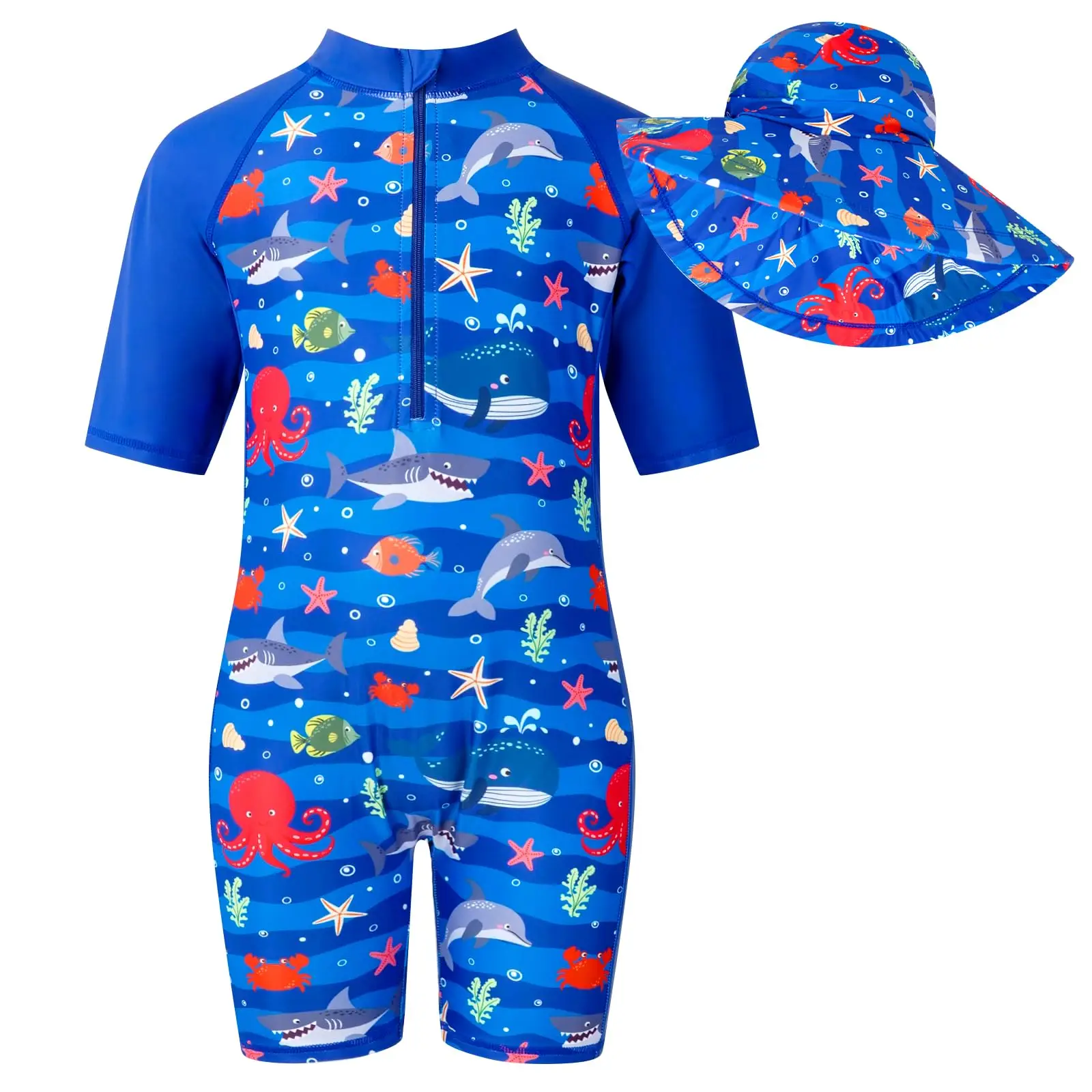 

Children's Boys Swimwear UV Protection Swimsuit All in One Sun Protection Swimwear One-Piece Wetsuits UPF 50+ Swimsuit