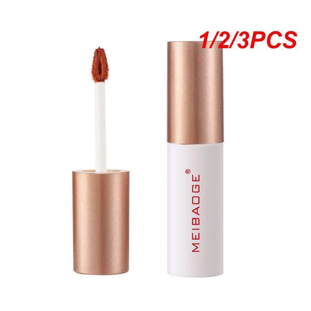 1/2/3PCS Moisture Lipgloss Soft Mist Lip Gloss 4 Color Silky Red Lip Tint Mud Lips Makeup Liquid Lipstick Cheek Rouge