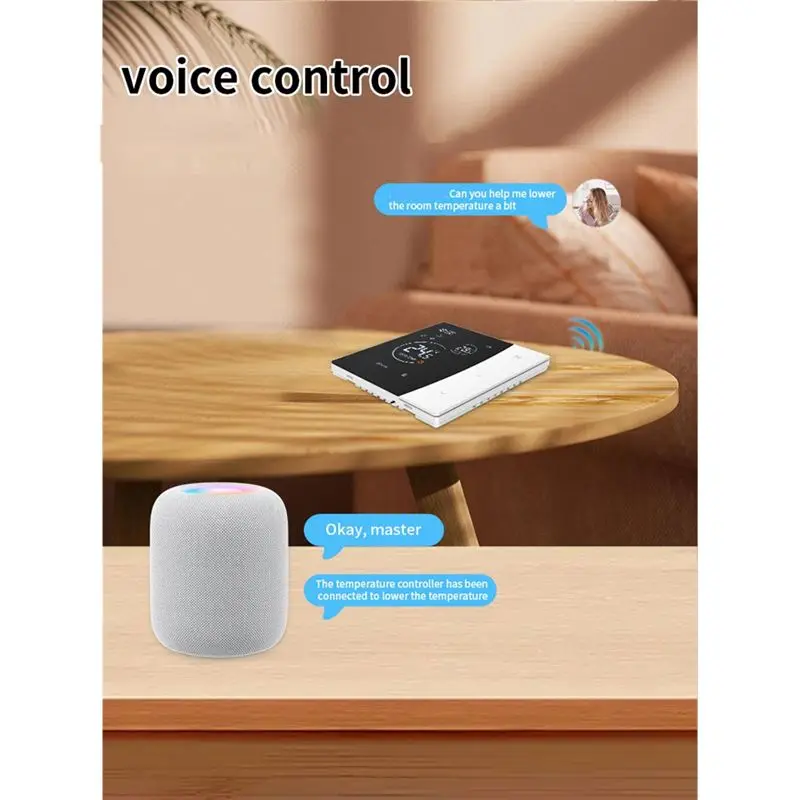 AB43-Intelligent Wifi For Water Floor Heating Thermostat Controller Featuring Backlight Child Lock Functionality 16A Electric He