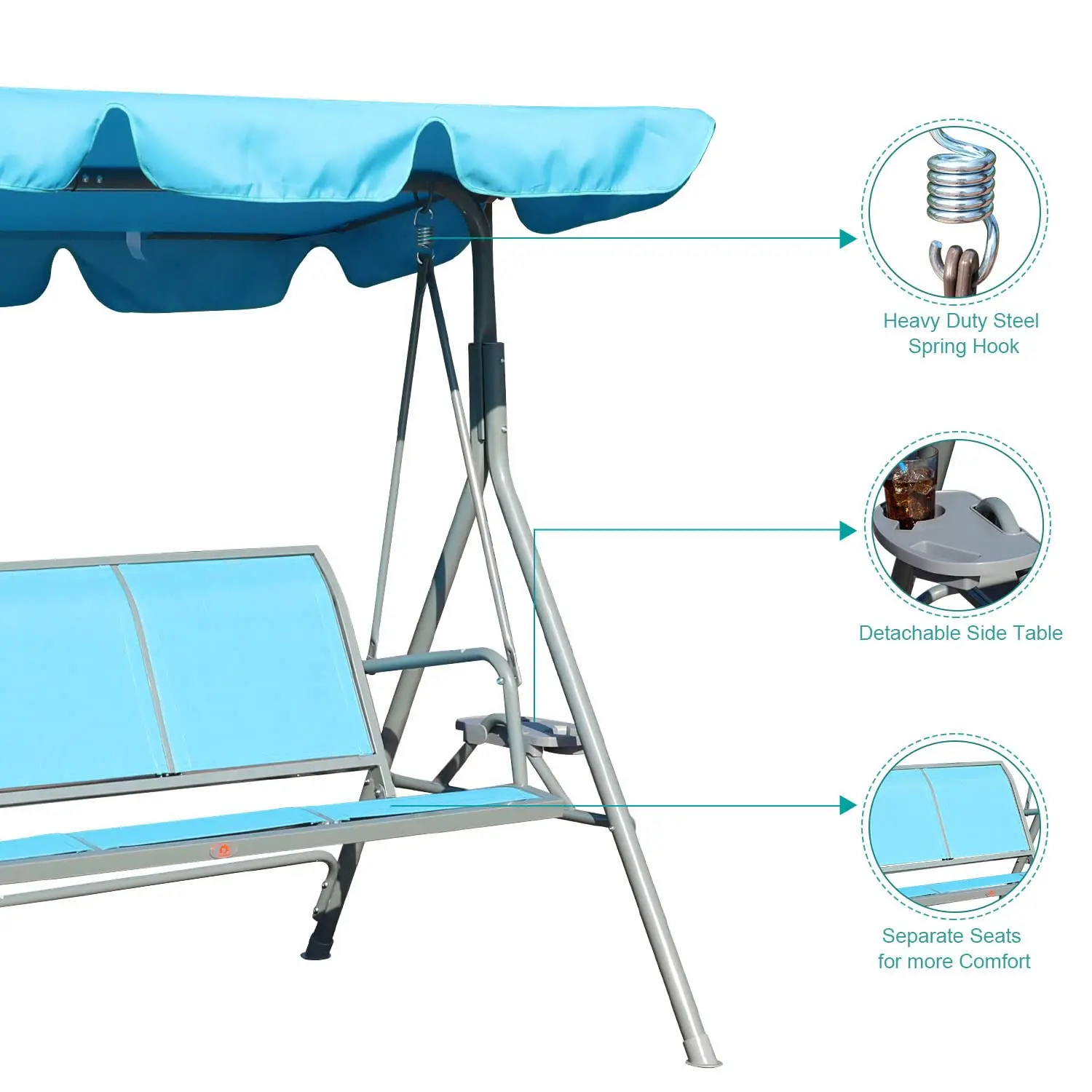 Outdoor Convenient Folding Comfortable Firm hanging swing chair