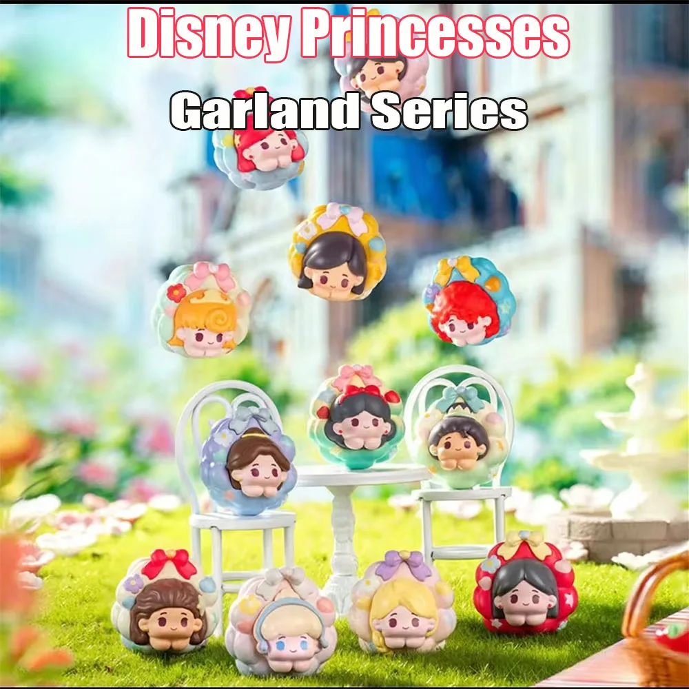 

Disney Princess Floral Wreath Series Cute Mini Figure Blind Box Collectibles Trendy Adorable Refrigerator Magnets Gift Item