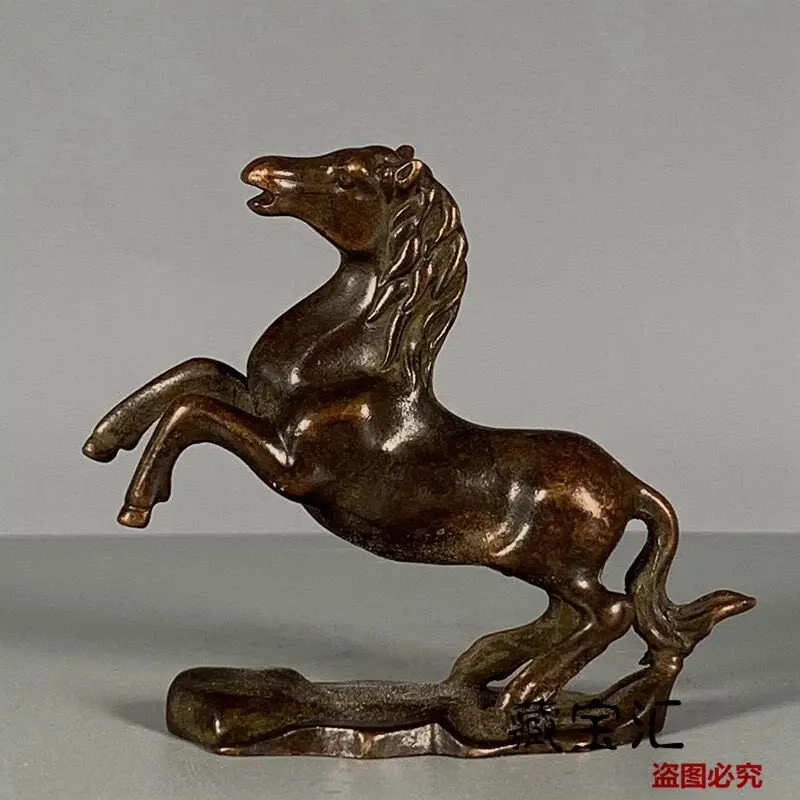 Ancient Collection From Rural Areas Twelve Zodiac Horse Wealth Attracting Good Luck Steed Horse Home Decor Sculpture Statue