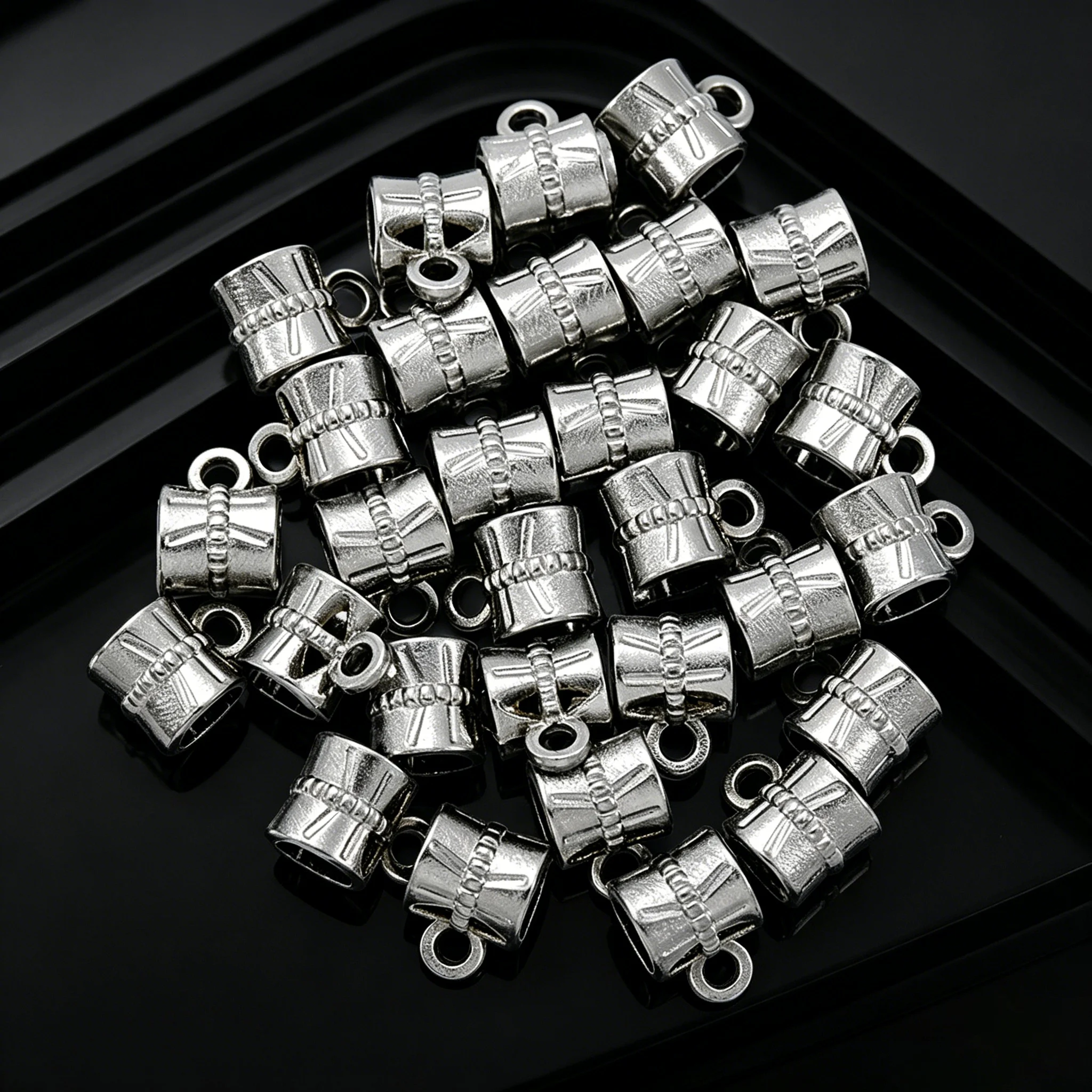 20/100 Stück Perlenanhänger, lose Spacer-Perlen, Verbindungsstücke für DIY-Halsketten, Armbänder, Schmuckherstellung, Bastelbedarf – Detail 2