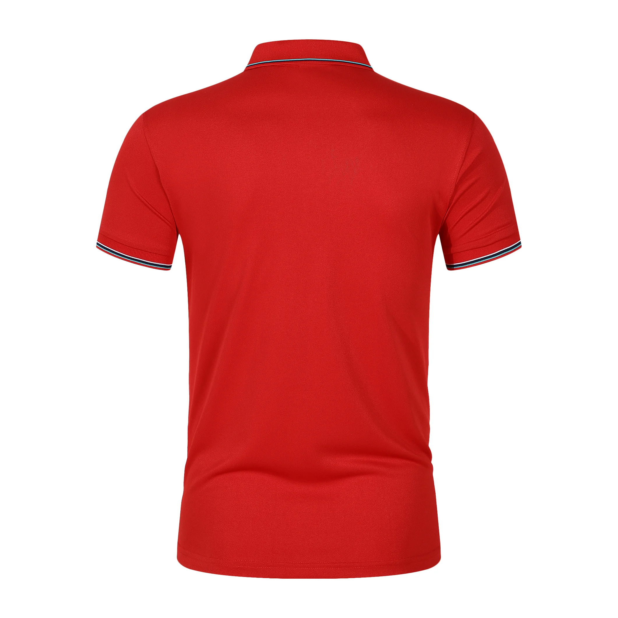 New solid color men's Polo shirt, large size, smooth plate, lapel T-shirt, loose short sleeved top