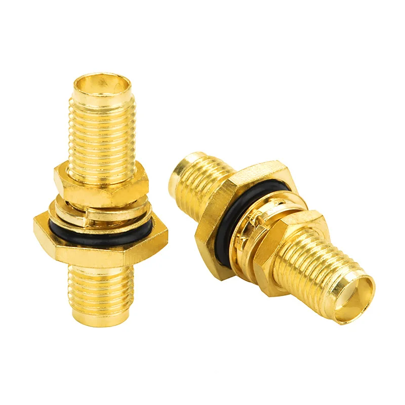 Zigotronic SMA Bulkhead Adapter Female Coupler Waterproof Panel Mount Connector for RF Coaxial Antenna