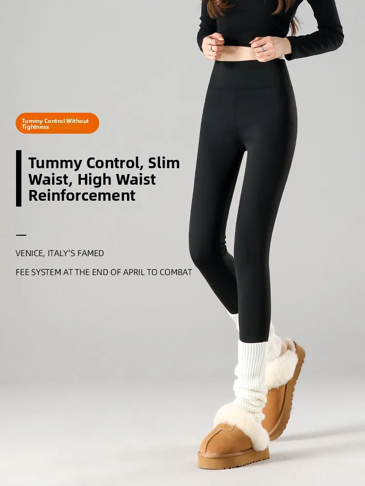 กางเกง Thiened Fce arkskin สำหรับผู้หญิง ใส่เล่นโยคะ พิลาทิส ผ้าฝ้ายเนื้อนุ่ม ระบายอากาศได้ดี เอวสูง ขายาว ให้ความอบอุ่น เหมาะสำหรับฤดูใบไม้ร่วง...