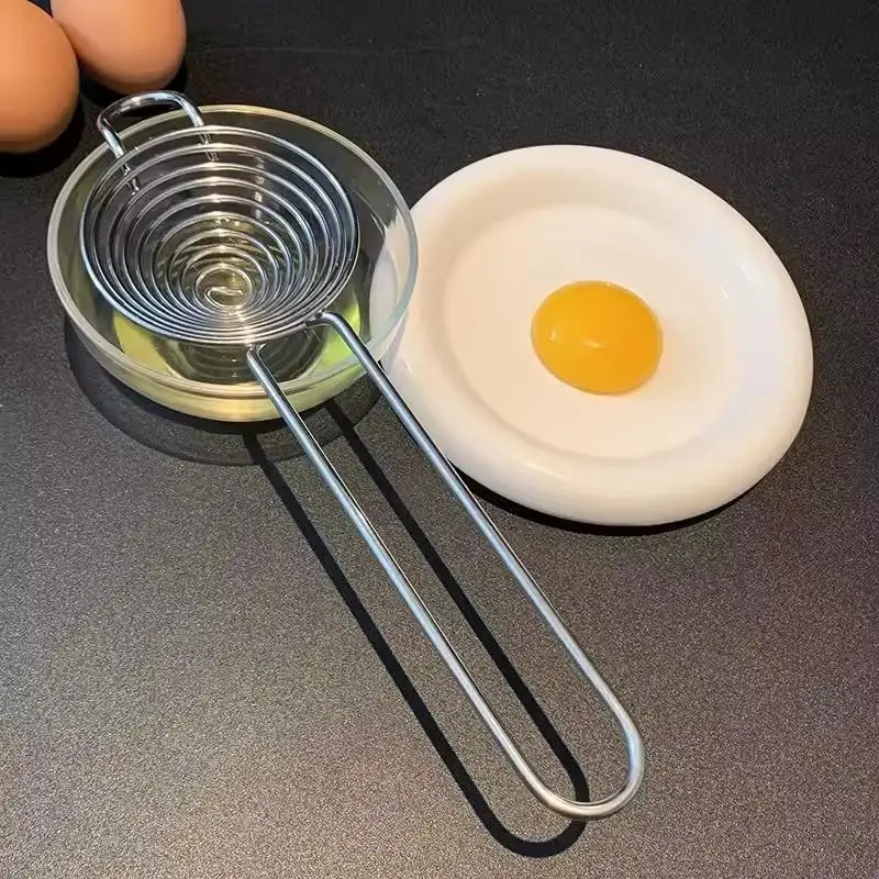 Separador de Claras y Yemas de Huevo de Acero Inoxidable, Filtro para Separar Claras y Yemas, Herramienta de Cocina para Repostería