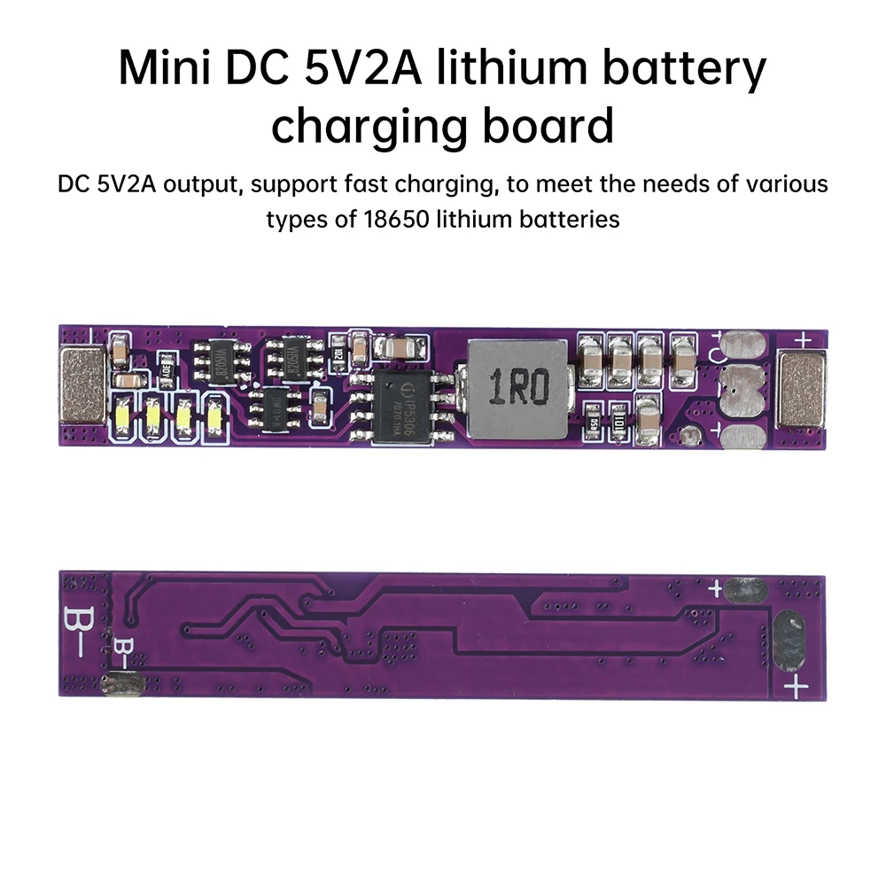 Mini scheda di ricarica per batteria al litio DC 5V 2A Modulo integrato di ricarica e scarica per batteria al litio 18650