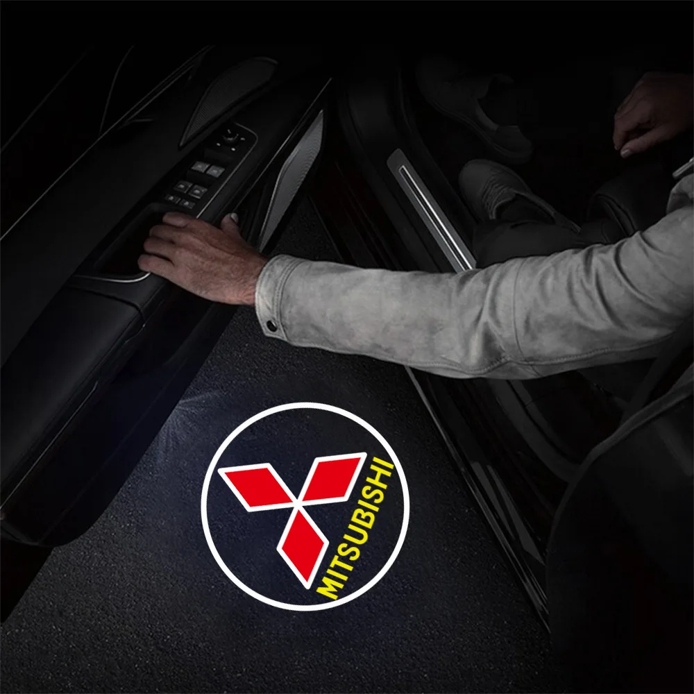 1pc Car Door Universal Wireless Welcome Light With For Mitsubishi Ralliart l200 Asx Lancer Pajero 4 Jinxuan Auto Accessories 