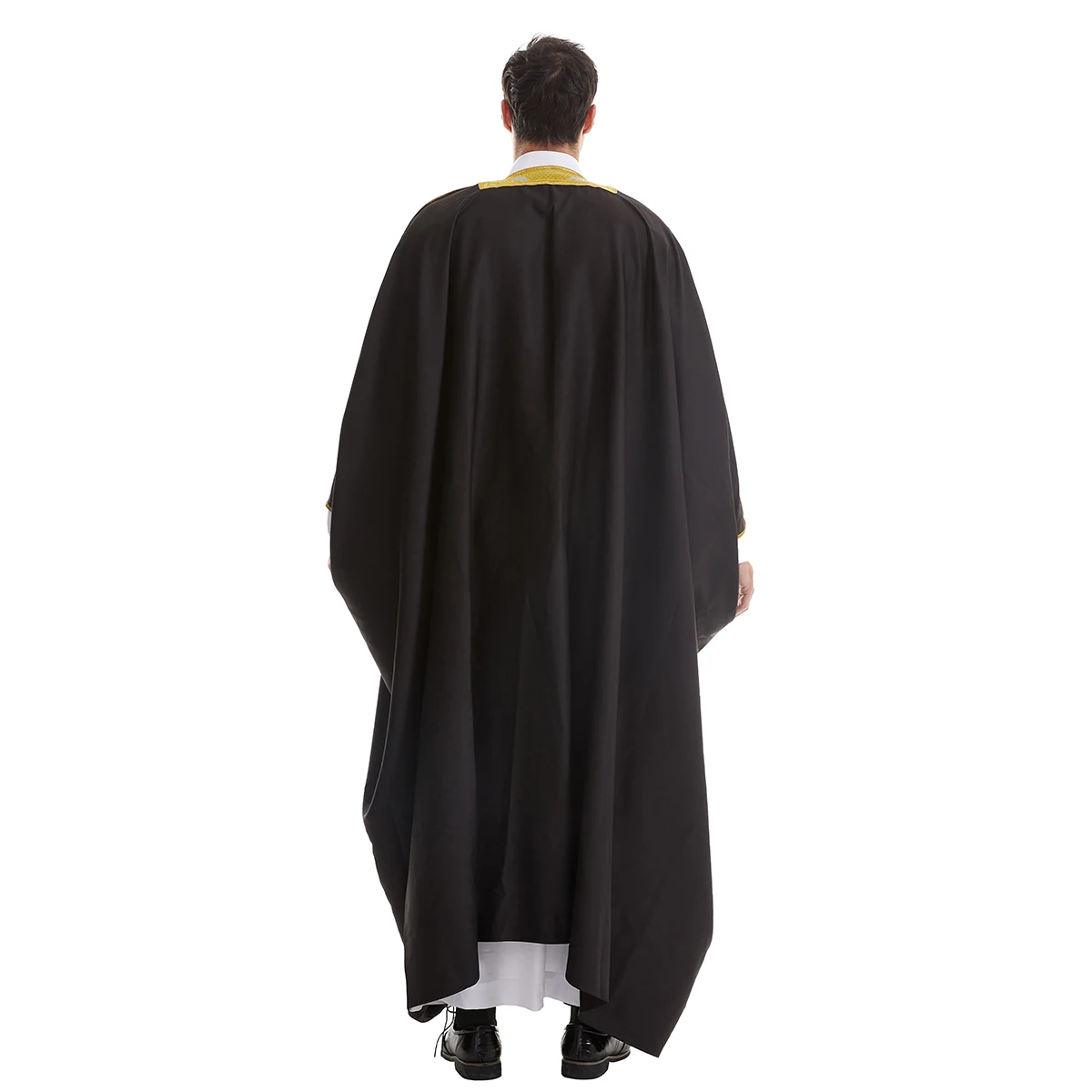 TH842 سترة رجالية مسلمة بأكمام طويلة مطرزة بطول الكاحل رداء قفطان إسلامي جوبا ثوب #2