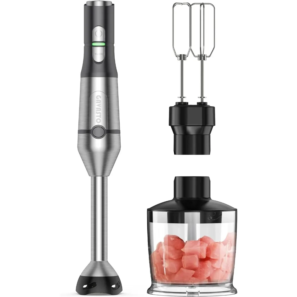 

Immersion Blender 800 Watts Scratch Resistant Hand Blender,15 Speed and Turbo Mode Hand Mixer, Heavy Duty