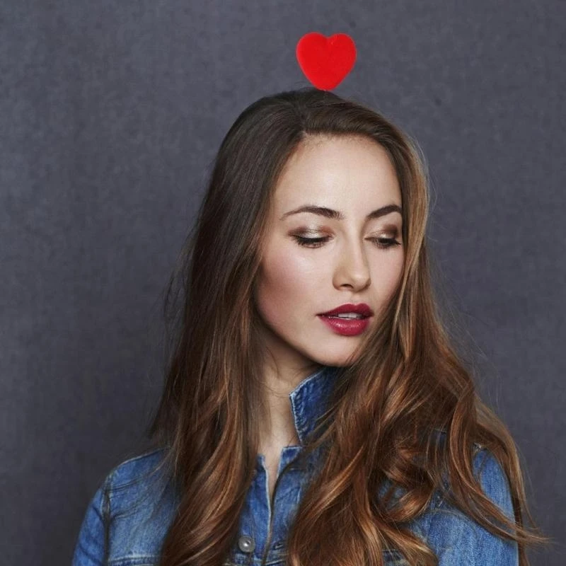 

Flocking Love Heart Hairpin Plush Hair Clip Valentines Day Barrettes for Adult 15UB