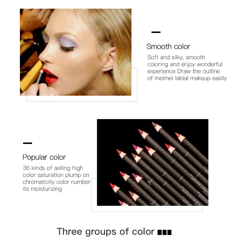 High Quality 12 Pcs / Set Long-lasting Waterproof Lipliner Makeup Nude Series Matte Lip liner Matte Velvet Lipstick Pen Cosmetic