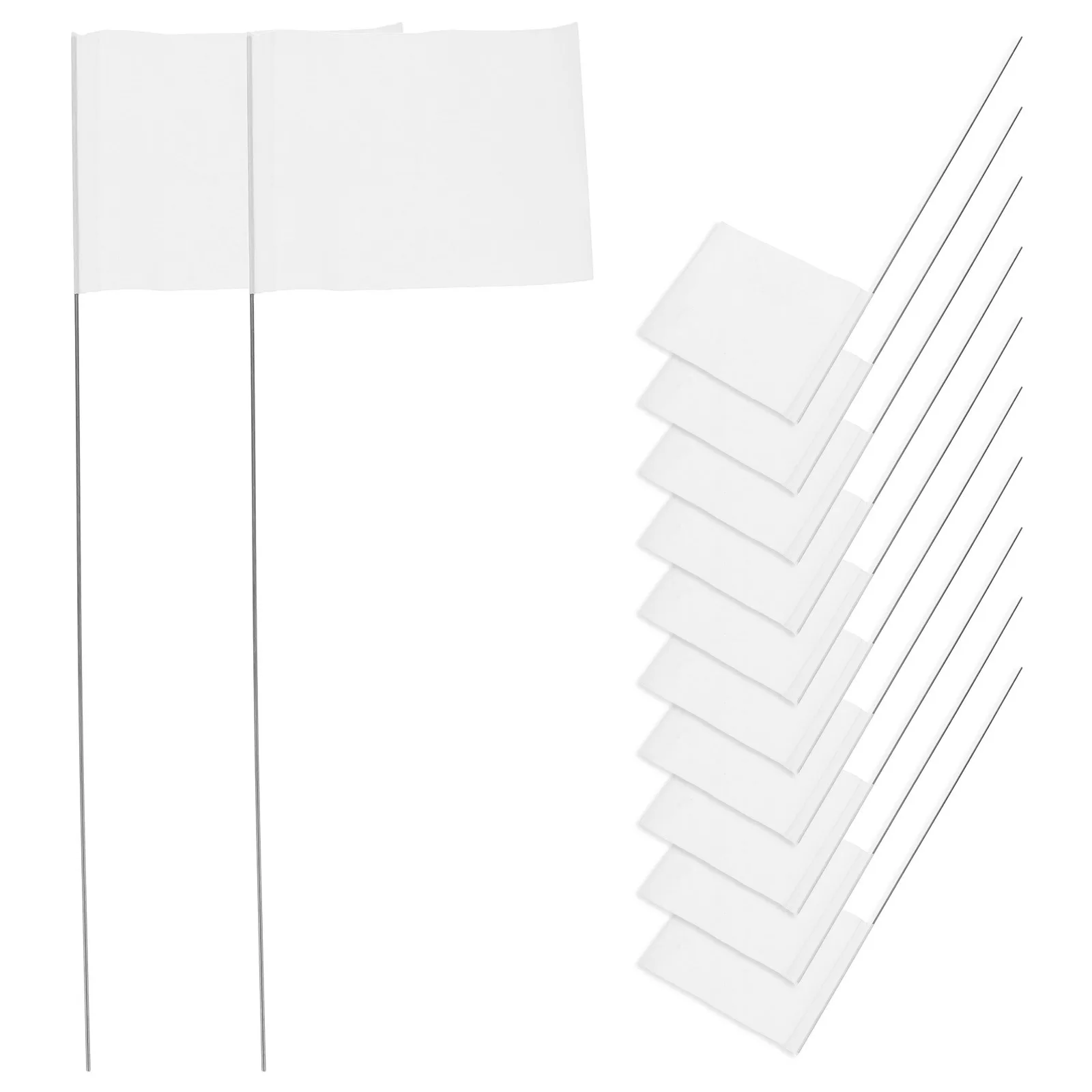 

50pcs Irrigation Marking Flags Garden Triangular Flag Stakes For Lawn Sprinkler System Yard Landscape Survey Flags