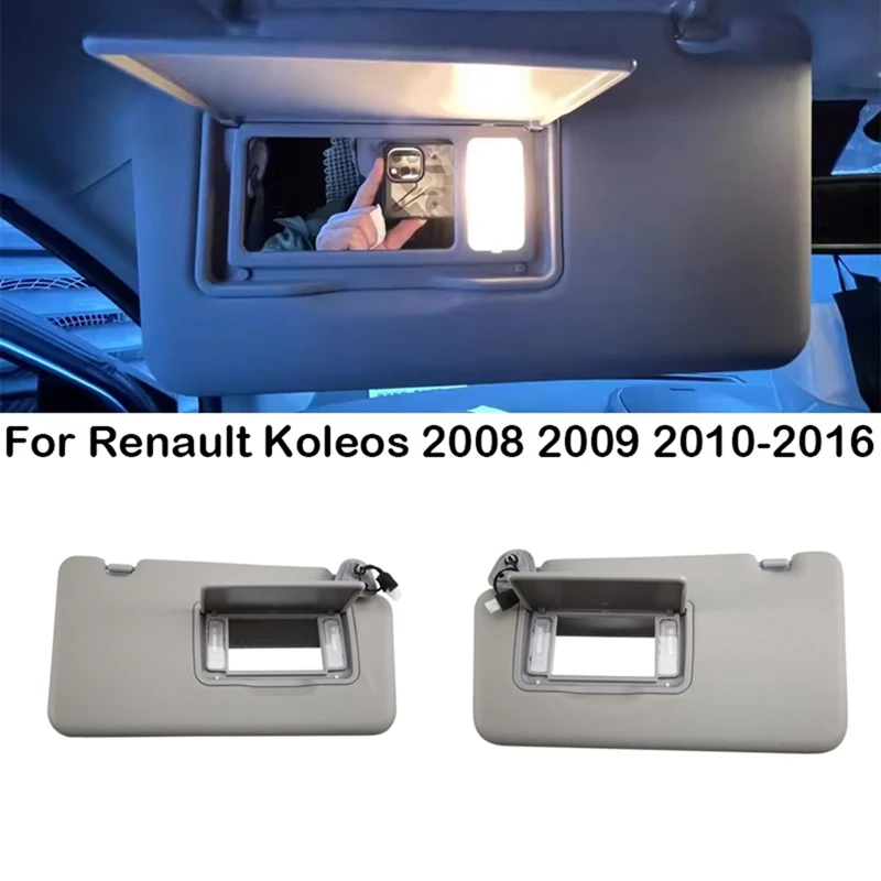 Super Sale 1Pair Car Sunvisor with Makeup Mirror for Renault Koleos 2008-2016