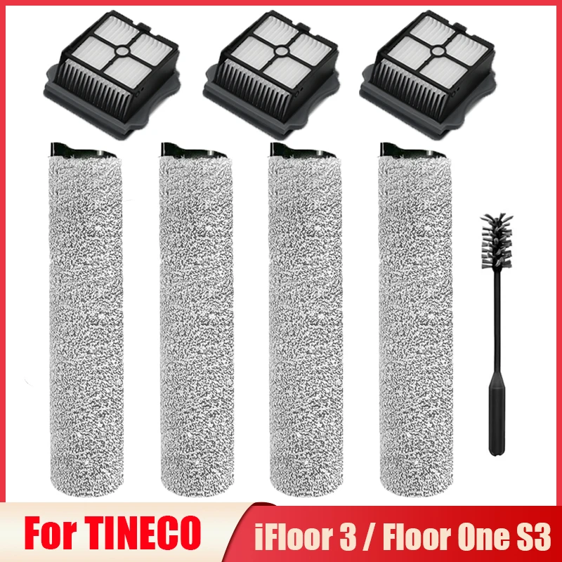 แปรงลูกกลิ้งตัวกรอง HEPA สำหรับพื้น tineco หนึ่ง/ifloor 3/ชั้นหนึ่ง S3ไร้สายเครื่องซักผ้าพื้นแห้งเปียกเครื่องดูดฝุ่นแบบมือจับ
