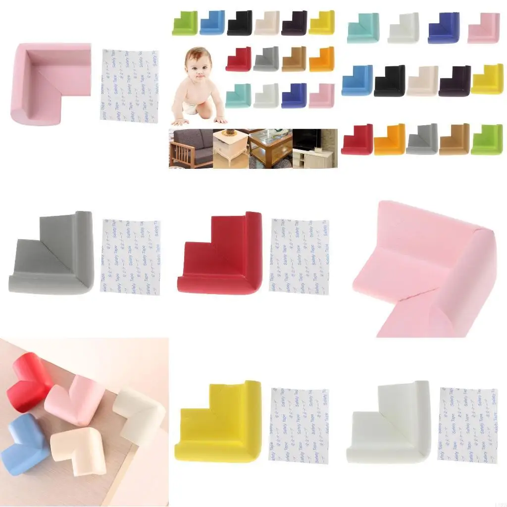 طاولة مطاطية لحماية الأطفال في زوايا المكتب لحماية الأطفال على شكل حرف L ناعمة L8RB