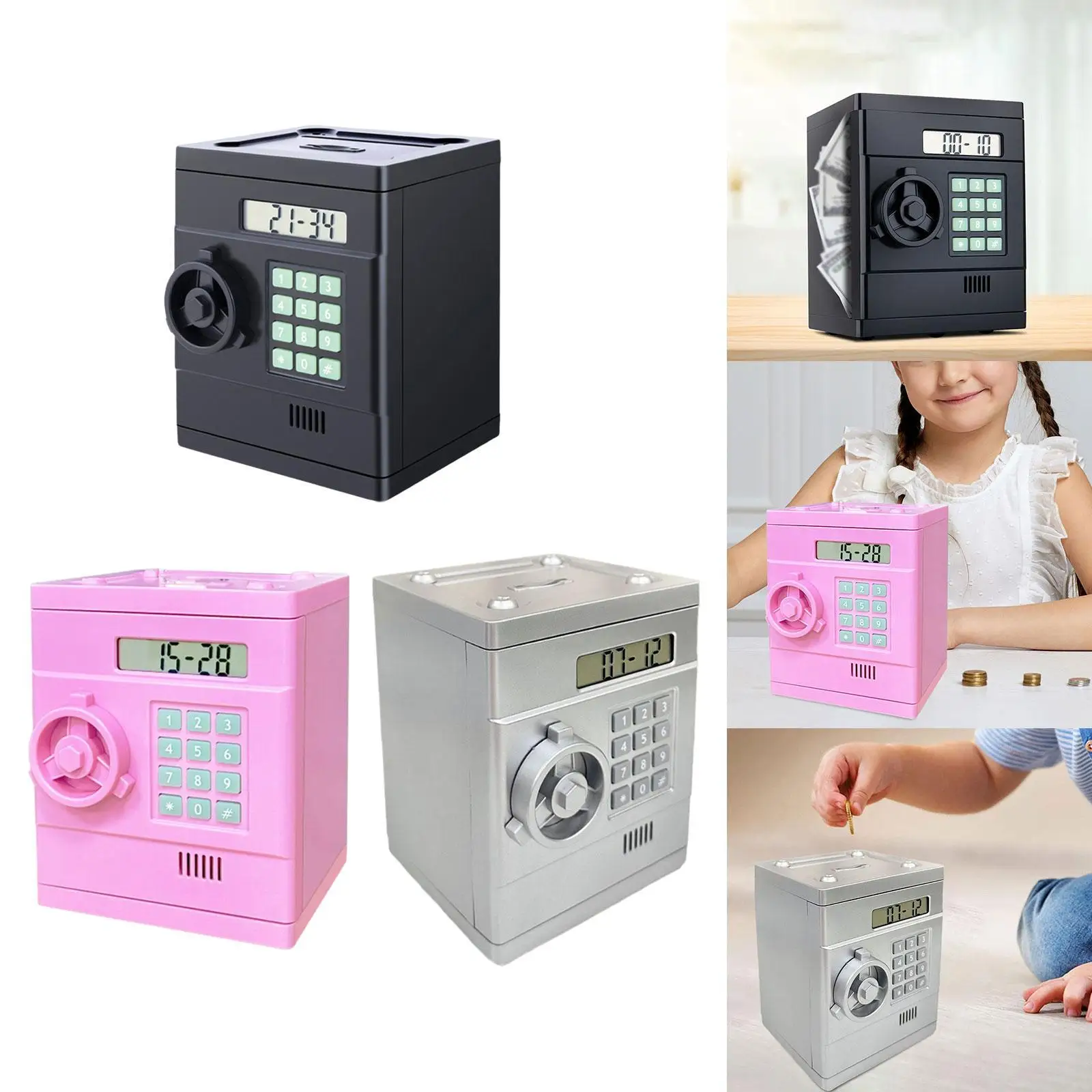 Tirelire pour enfants, tirelire électronique, banque ATM, jouet, tirelire pour enfants de 6 à 12 ans