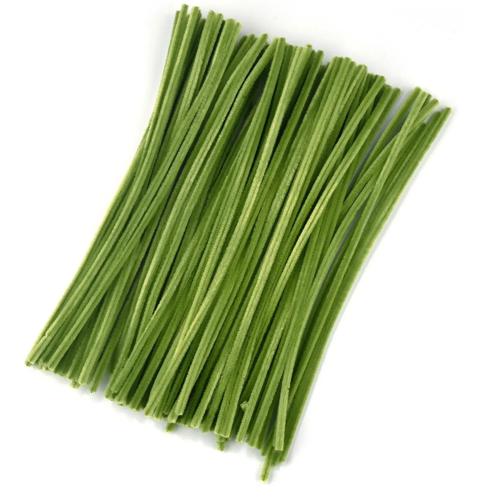 100 Stuks Pluche Stok Draaien Bar Chenille Stengels Draad Pijp Kinderen Speelgoed Diy Strips Creatieve Hobby Materiaal Stem Ijzer Vilt Draden