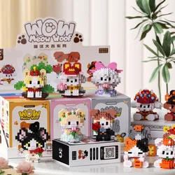 Cute Pet Series Cartoon Animation Building Block Toys Cute Wedding Cat And Dog Models Educational Assembly Toys Holiday Gifts