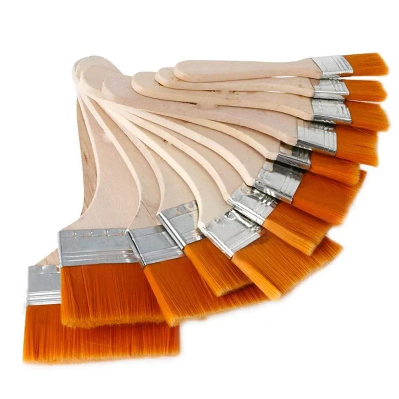 12PCS Art Supplies Memory Paint Brushes Set For Acrylic Oil Drawing Watercolor Wooden Painting Brush Tools