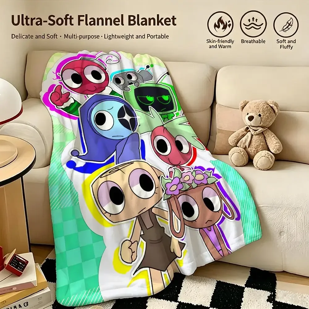 Game D-Dandys World-d Throw Warm Soft Flannel Blanket, Multi-use for Sofa Bed Camping Travel Nap
