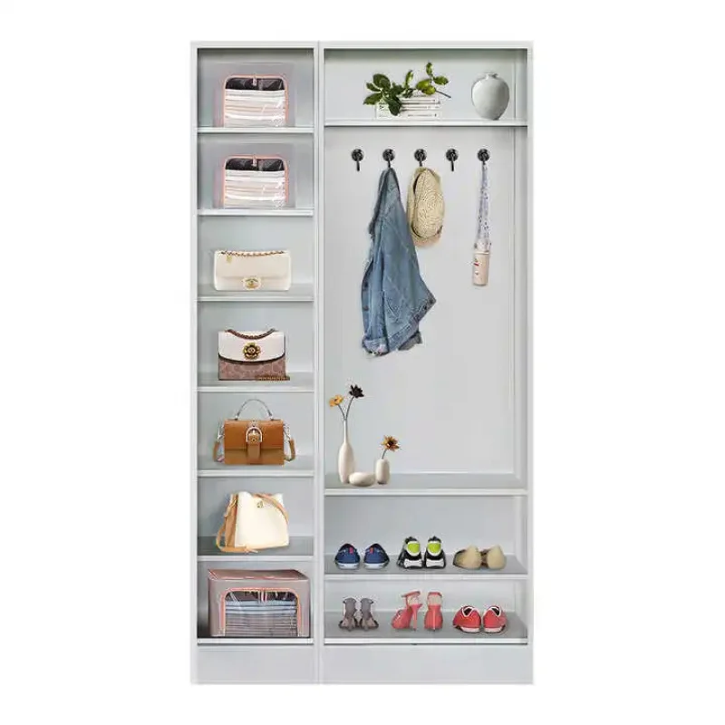 custom.Modern Eco-Friendly Steel Wardrobe Cabinet Bedroom Long-Lasting Storage with Glass Door Hotel Use Designed Clothes St