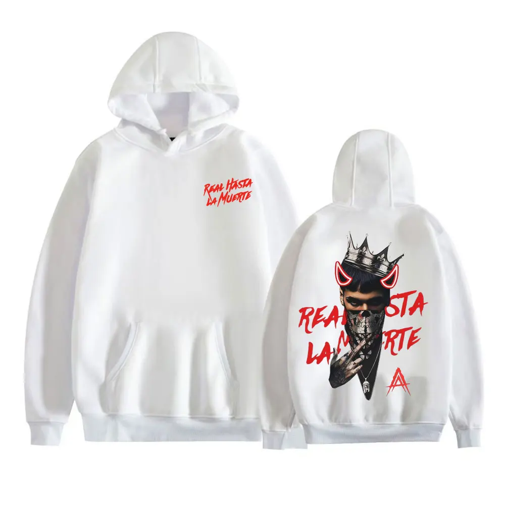 Anuel AA Rhlm 2 Real Hasta La Muerte Tour هوديس الرجال النساء موضة الاتجاه شارع العليا بلوزات الخريف/الشتاء الصوف البلوفرات